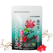 PowderVitamin Electrolytes Powder Plus bottle ready for workout hydration.