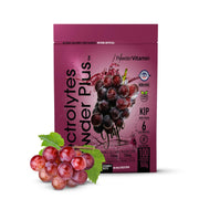 PowderVitamin Electrolytes Plus grape bottle for zero-calorie hydration.