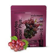 PowderVitamin Electrolytes Plus grape tub for keto hydration after workouts