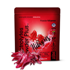 PowderVitamin Electrolytes Powder Plus hibiscus pouch for sugar-free hydration on the go