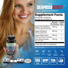 Power By Naturals Sea Moss Advanced elderberry component visible supports immune-friendly routine