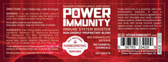 Power Immunity packaging box communicates all-natural, non-GMO formulation.