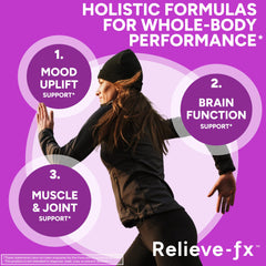 PPO Lab Relieve-fx DLPA capsules closeup emphasizes convenient daily use