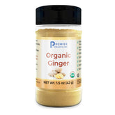 Premier Organic Ginger Root Powder in a jar adds pure, gluten-free spice to meals