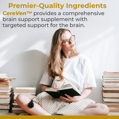 CereVen capsule closeup highlights easy-to-swallow form for daily use.