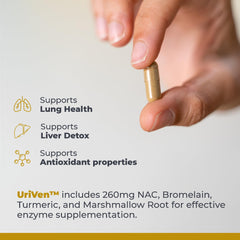 PneumoVen label close-up emphasizing quality and certifications