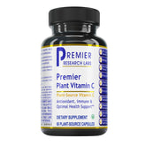 Premier Research Labs Vitamin C supplement bottle with a natural whole-food formula.