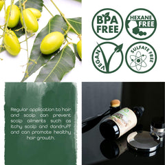 Premium Nature Neem Oil amber bottle highlights cold-pressed purity for skin nourishment.