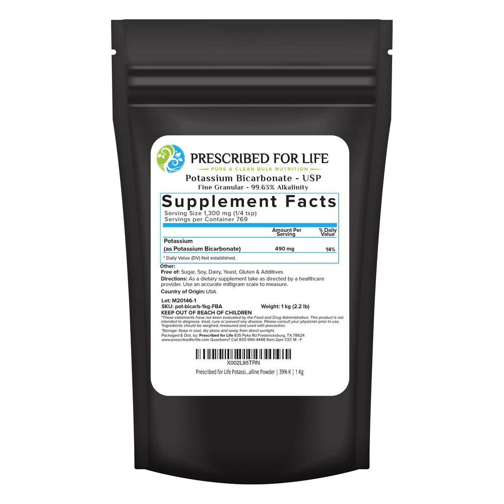 Prescribed For Life potassium bicarbonate powder crystal for precise measuring in baking and fermentation