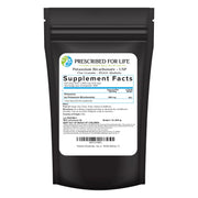 Prescribed for Life potassium bicarbonate powder packaging shown for versatile kitchen and garden use.
