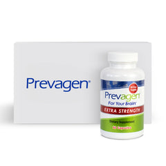 Prevagen Extra Strength bottle with capsules for daily brain support and routine use.