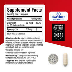 Prevagen Extra Strength bottle front label highlights Apoaequorin ingredient for brain focus