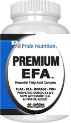 Pride Nutrition Premium EFA bottle front view promoting daily wellness