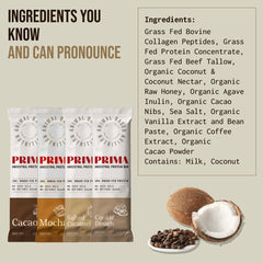 Close-up of PRIMA Ancestral Protein Bar texture, soft and crumbly bite.