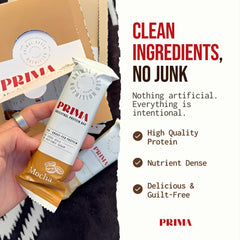 PRIMA ANCESTRAL PROTEIN BAR mocha raw honey swirl, naturally sweet flavor boost