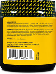 Primaforce Beta Alanine container front showing label and quality seals.