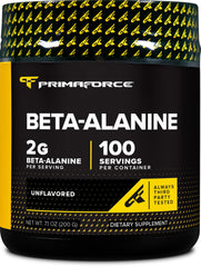 Primaforce Beta Alanine powder bottle for daily workouts and focused performance.