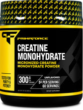Primaforce Creatine Monohydrate powder bottle front view for daily workouts