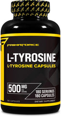 Primaforce L-Tyrosine capsules bottle for daily wellness support.