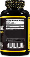Primaforce L-Tyrosine capsules close-up label showing GMP tested quality.