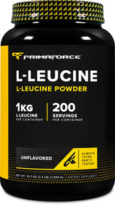Primaforce L-Leucine powder bottle for daily supplementation