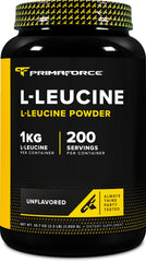 Primaforce L-Leucine powder bottle for daily supplementation