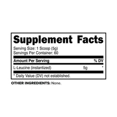 Primaforce L-Leucine powder scoop, shows 5 gram serving accuracy.