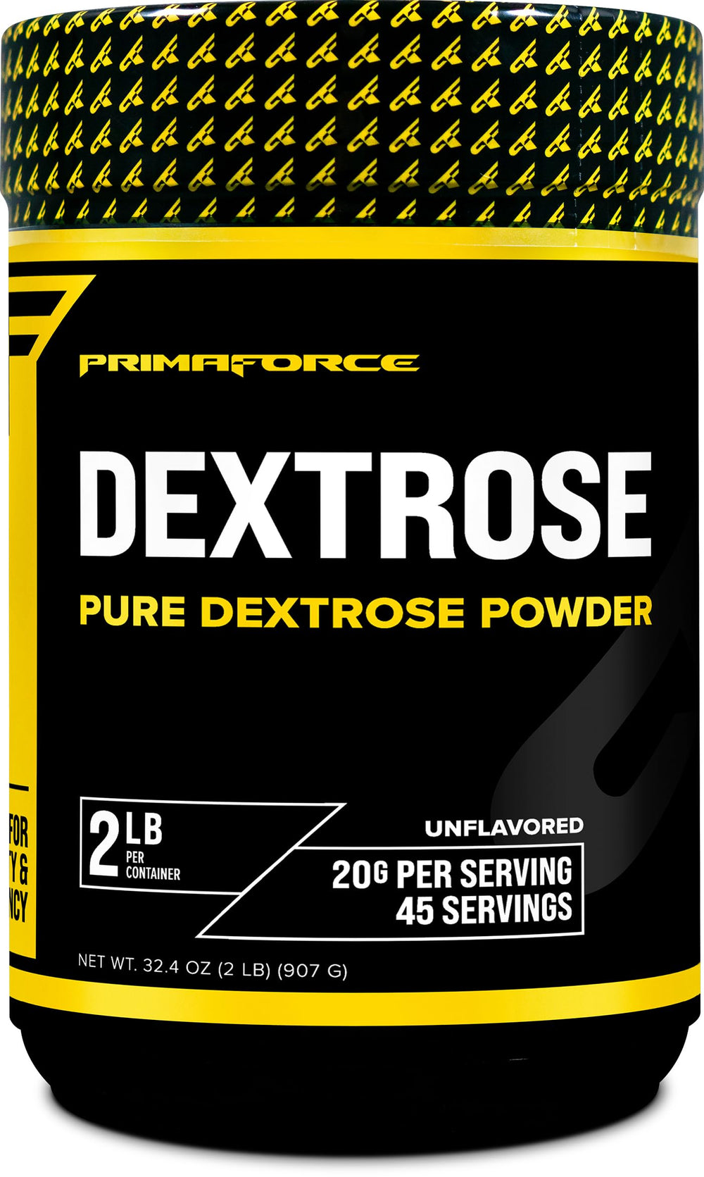 Primaforce Pure Dextrose powder dissolving in water for quick energy during workouts.