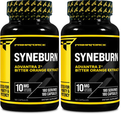 Primaforce Syneburn bottle front, Advantra Z energy support in a premium supplement