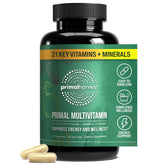 Primal Harvest Primal Multivitamin bottle closeup showing daily energy support