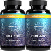 Primal Harvest Primal Vision bottle pour showing easy daily intake for eye support.