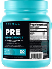 Primal Pre-Workout Tropical Rain Rocket Pop bottle ready for an energy boost.