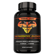 Prime Labs Thermogenic Fat Burner bottle displays energy-focused packaging for workouts.