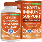 PrimeMD Ceylon Cinnamon Powder bottle showing 1000 mg per serving for daily balance