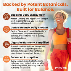 PrimeMD Korean Ginseng powder capsules close-up hints energy and focus potential