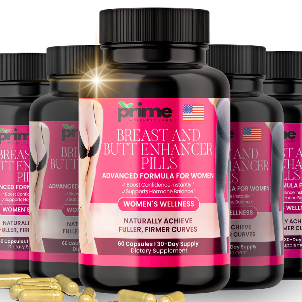 Prime Wellness Labs bottle on a clean surface illustrating natural curves support for women