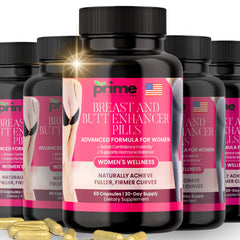 Prime Wellness Labs bottle on a clean surface illustrating natural curves support for women