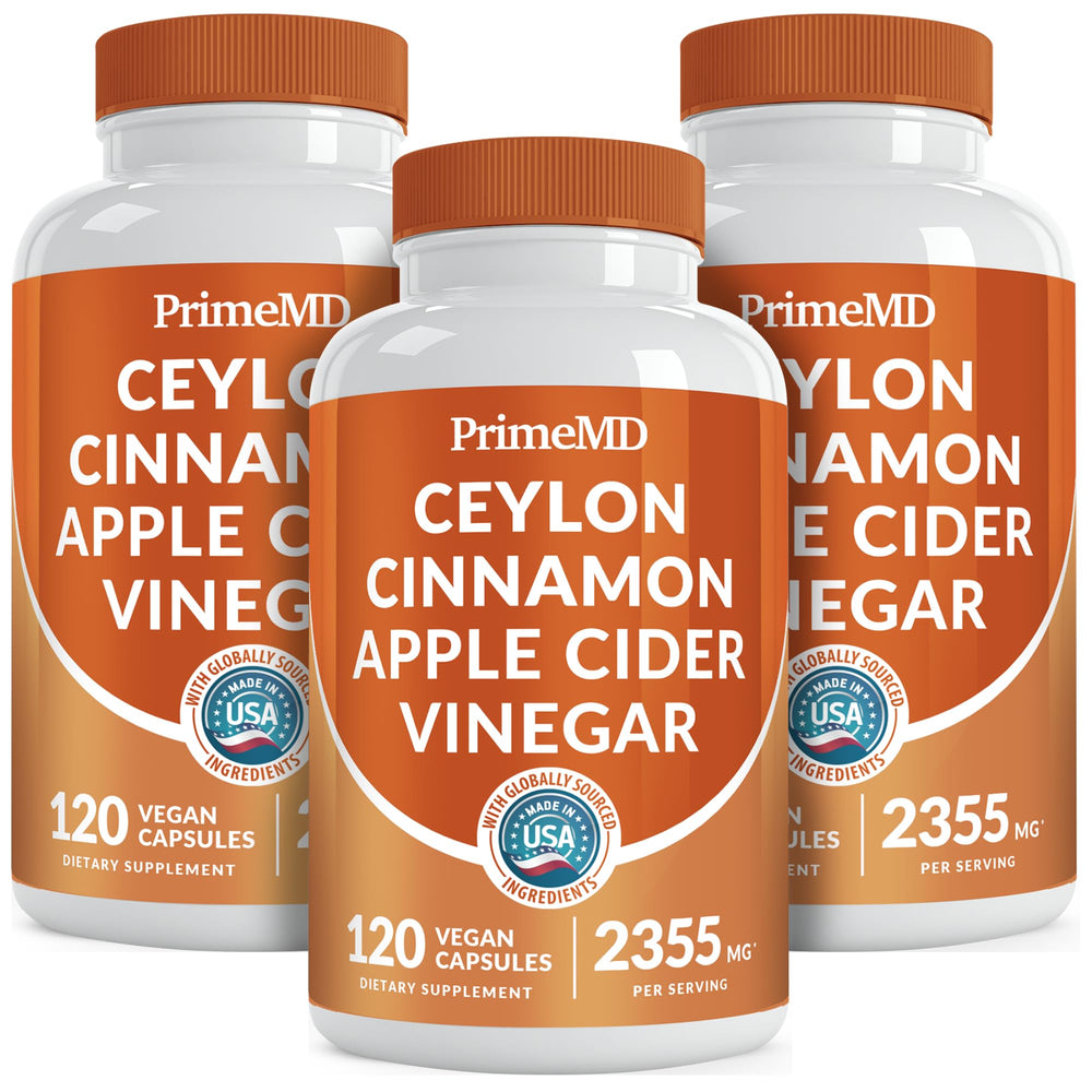 PrimeMD 5-in-1 Ceylon Cinnamon capsules bottle for daily wellness
