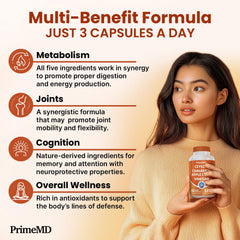 PrimeMD turmeric powder and roots with vibrant color and aroma.