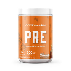 Primeval Labs PRE High-Stim bottle ready for intense training