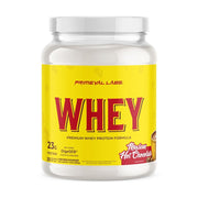Primeval Labs Pure Whey bottle with Mexican Hot Chocolate flavor, ideal for post-workout recovery