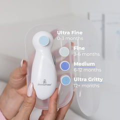 Primo Passi nail filer used during nap time demonstrates whisper quiet operation.