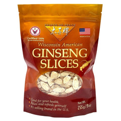 Prince Of Peace ginseng slices close-up in amber, highlighting natural energy ideas.