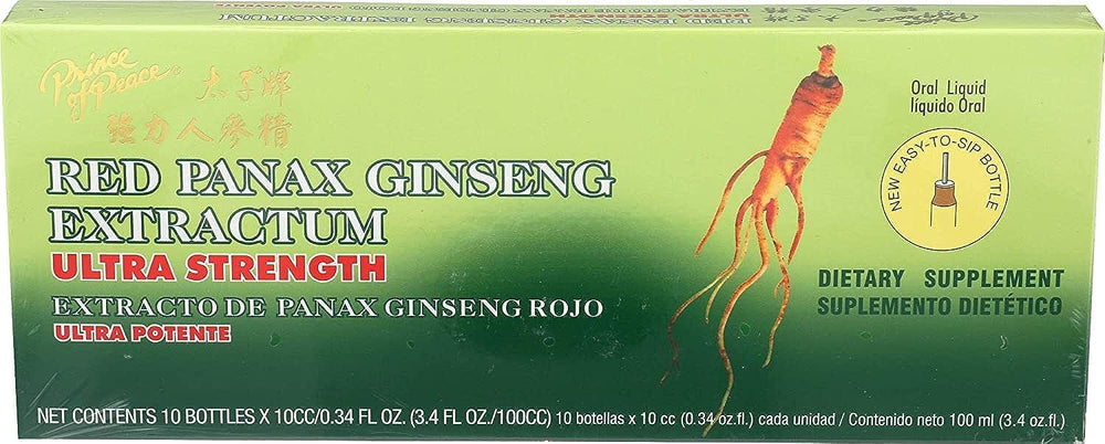 Prince Of Peace red panax ginseng extractum ultra-strength bottle for daily vitality.