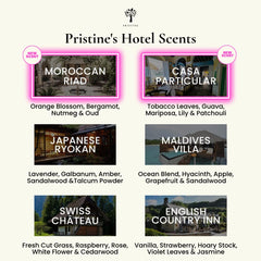 Pristine hotel blend drops close-up highlighting portable aroma refresh.
