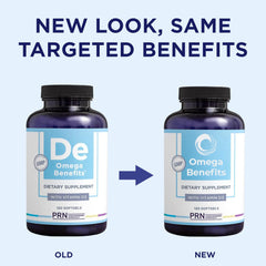 PRN DE Omega-3 softgels closeup of smooth capsules for daily intake
