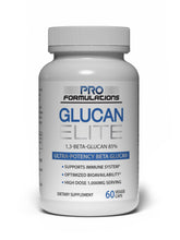 Pro Formulations MD Glucan Elite bottle close-up highlighting 60 capsules for daily immune support