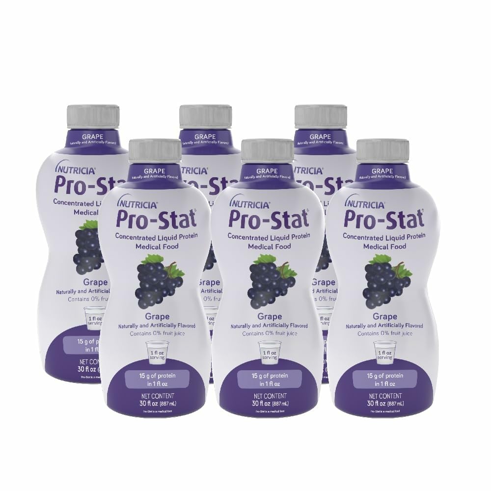 Pro-Stat concentrated liquid protein bottle showcasing the easy-pour design for efficient nutrition