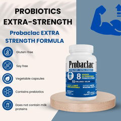 Probaclac capsules close-up emphasizing vegetable capsules for daily use
