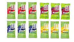 Probar Bolt organic energy chews box, orange flavor, for quick, lasting energy during workouts.
